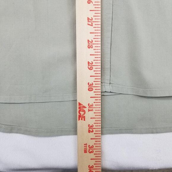 Lacoste Shirt Mens 44 Large Sage Green Button Down Long Sleeve Cotton Logo - Picture 8 of 9